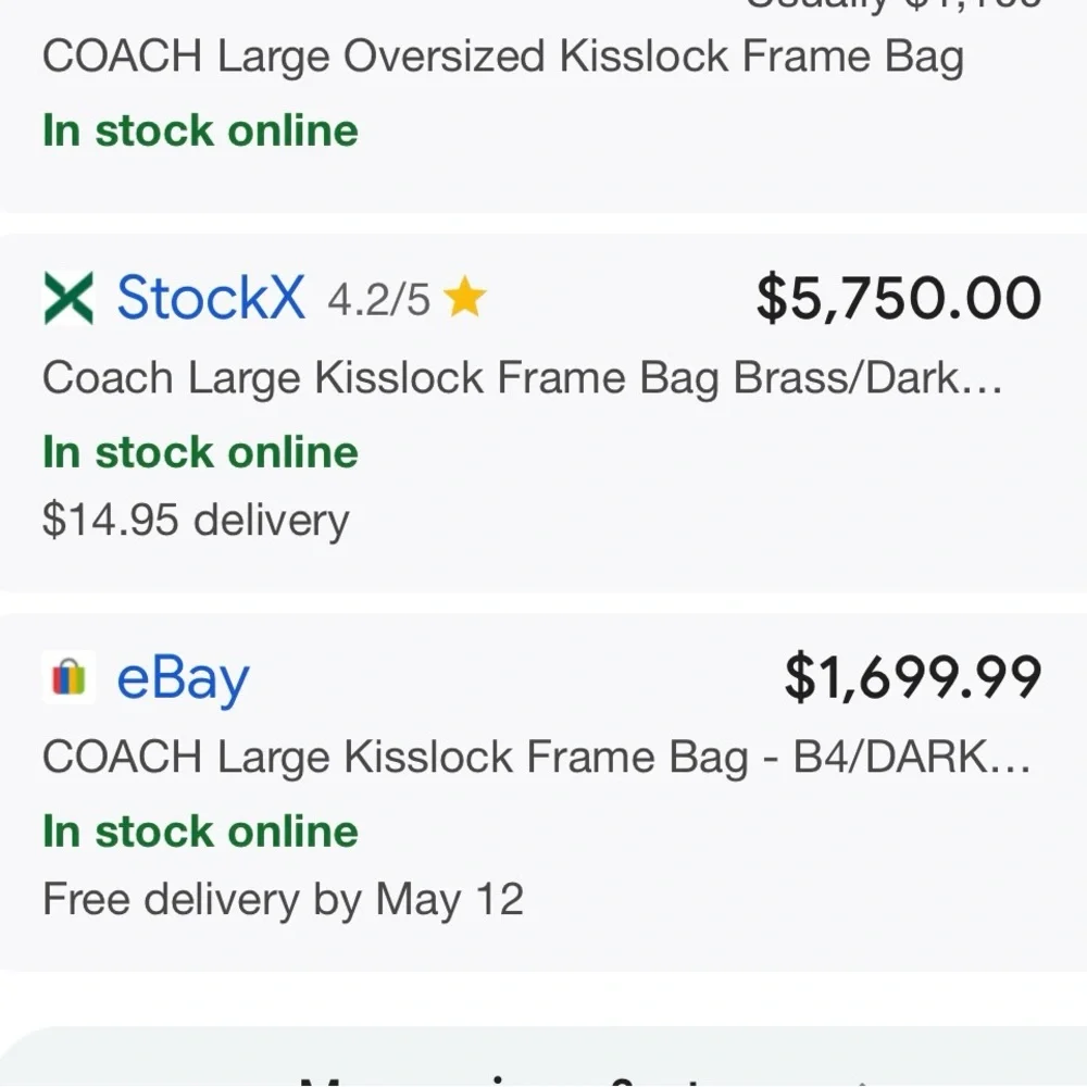 Coach Large Kisslock Frame Bag - Picture 15 of 16